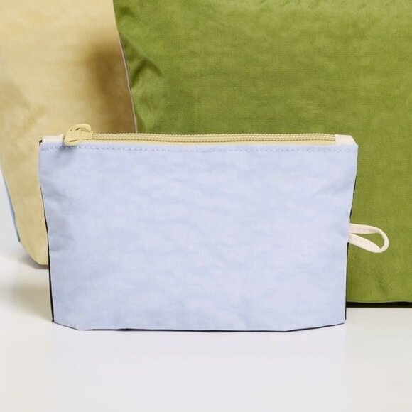 NWOT Baggu Go Pouch Small - Chocolate Plum & Lavender Grey (Pastel Colorblock) - Picture 7 of 7